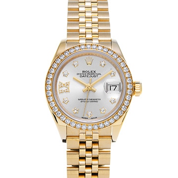 ロレックス デイトジャスト レディ 28 279138RBR シルバー/スターダイヤモンド レディース 時計 【中古】【wristwatch】