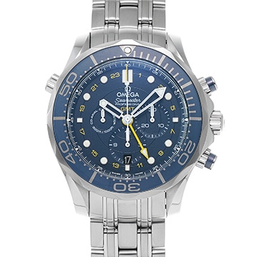 オメガ シーマスター ダイバー300M コーアクシャル GMT クロノグラフ 212.30.44.52.03.001 ブルー メンズ 時計 【新品】【wristwatch】