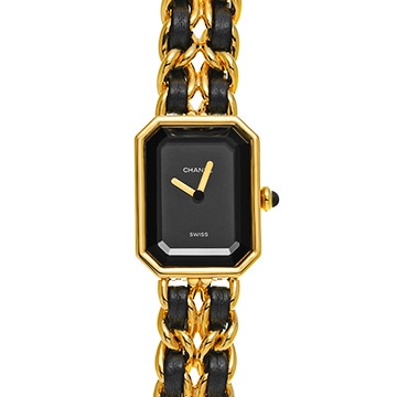 シャネル プルミエール S H0001 ブラック レディース 時計 【中古】【wristwatch】