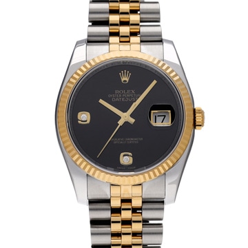 ロレックス デイトジャスト 116233 2BR ブラックオニキス/ダイヤモンド メンズ 時計 【中古】【wristwatch】