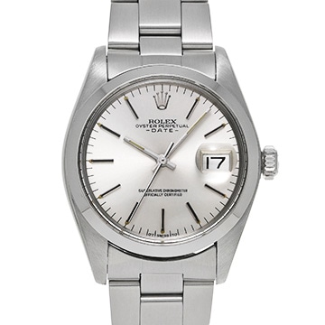 ロレックス オイスターパーペチュアル デイト 1500 シルバー メンズ 時計 【中古】【wristwatch】