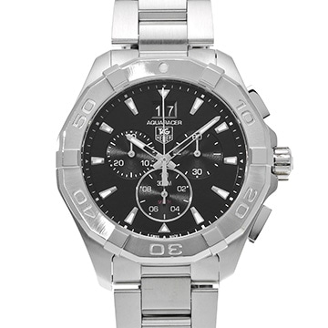 タグ ホイヤー アクアレーサー クォーツ クロノグラフ CAY1110.BA0927 ブラック メンズ 時計 【中古】【wristwatch】