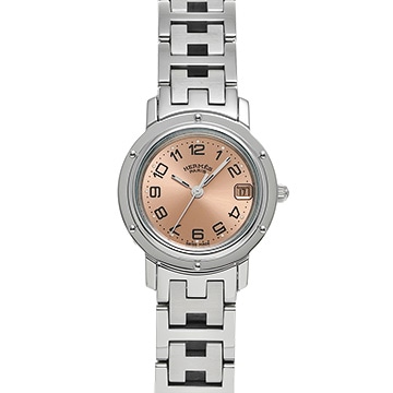 エルメス クリッパー CL4.210 ピンク レディース 時計 【中古】【wristwatch】