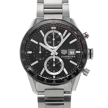 タグ ホイヤー カレラ キャリバー16 クロノグラフ CBM2110.BA0651 ブラック メンズ 時計 【中古】【wristwatch】