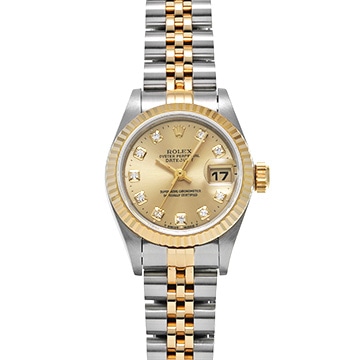 ロレックス デイトジャスト 69173G シャンパン/ダイヤモンド レディース 時計 【中古】【wristwatch】