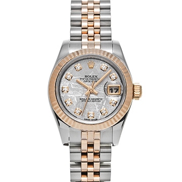 ロレックス デイトジャスト 179171G メテオライト/ダイヤモンド レディース 時計 【中古】【wristwatch】
