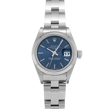 ロレックス オイスターパーペチュアル デイト 79160 ブルー レディース 時計 【中古】【wristwatch】