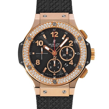 ウブロ ビッグバン ゴールド ダイヤモンド 301.PX.130.RX.114 ブラック メンズ 時計 【中古】【wristwatch】