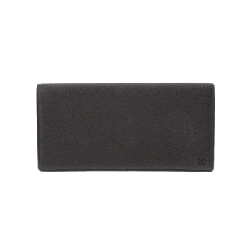 ロエベ 二つ折り 長札入れ ダークブラウン ソフトグレインカーフ レディース 財布 【中古】【purse】