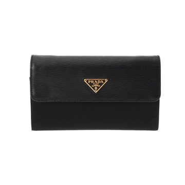 プラダ チェーンウォレット  ブラック 1MT290  レザー/ナイロン レディース バッグ 【中古】【bag】