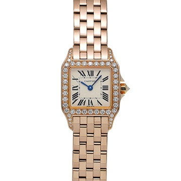 カルティエ サントス ドゥモワゼル WF9008Z8 アイボリー レディース 時計 【中古】【wristwatch】