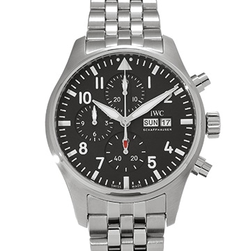 IWC パイロットウォッチ クロノグラフ IW378002 ブラック メンズ 時計 【中古】【wristwatch】