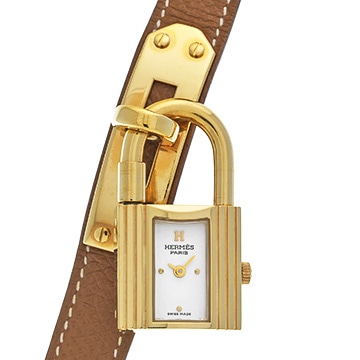 エルメス ケリーウォッチ KE1.201 ホワイト レディース 時計 【中古】【wristwatch】
