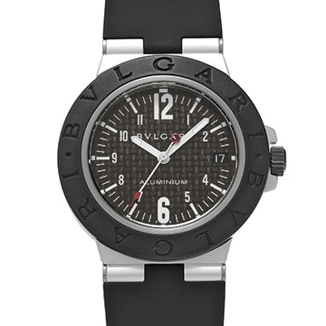 ブルガリ アルミニウム AL38TA ブラックカーボン メンズ 時計 【中古】【wristwatch】
