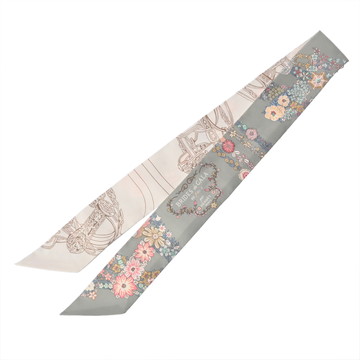 エルメス ツイリー BRIDES DE GALA EN FLEURS＆EYELINER マルチカラー シルク100％ レディース 【未使用】【other】