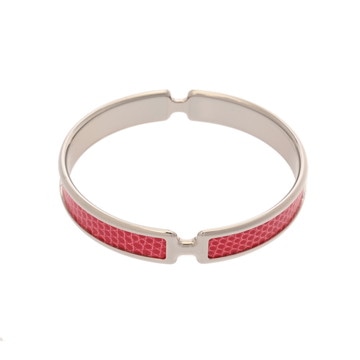 エルメス オランプ ピンク リザード/シルバー金具 ユニセックス ジュエリー 【中古】【jewelry】