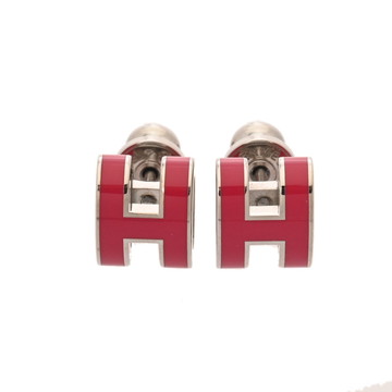 エルメス ポップ H ローズメキシコ エナメル/GP/シルバー金具 ユニセックス ジュエリー 【中古】【jewelry】
