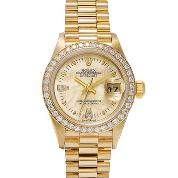 ロレックス デイトジャスト 79138 イエローシェル/ダイヤモンド レディース 時計 【中古】【wristwatch】