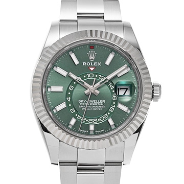 ロレックス スカイドゥエラー 336934 ミントグリーン メンズ 時計 【中古】【wristwatch】