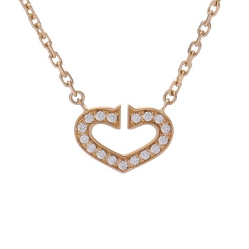 カルティエ Cハート ネックレス ゴールド K18イエローゴールド YG レディース ジュエリー 【中古】【jewelry】