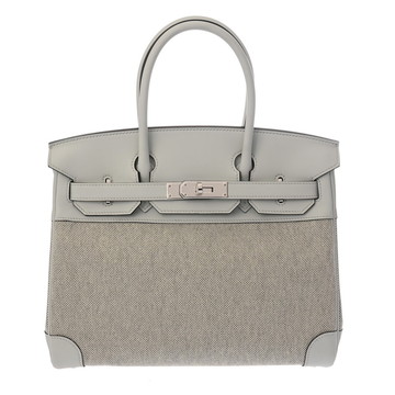 エルメス バーキン 30 エクリュ/グリプラチナ トワルアッシュ/ヴォースイフト レディース バッグ 【新品】【bag】