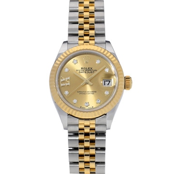 ロレックス レディ デイトジャスト 28 279173G シャンパン/ダイヤモンド レディース 時計 【中古】【wristwatch】