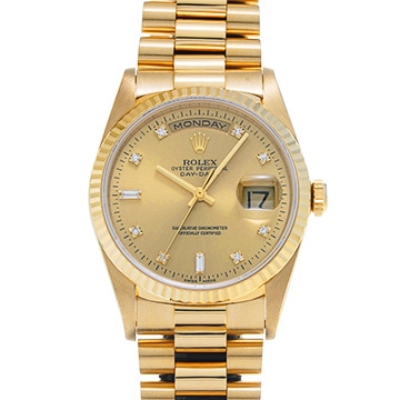 ロレックス デイデイト 18238A シャンパン/ダイヤモンド メンズ 時計 【中古】【wristwatch】