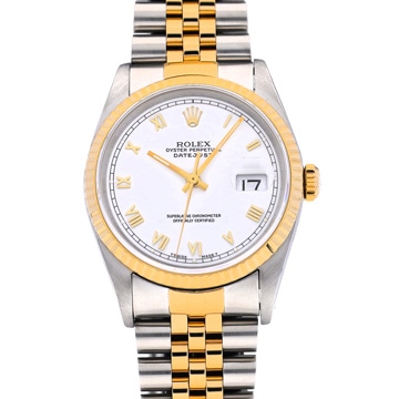 ロレックス デイトジャスト 16233 ホワイト メンズ 時計 【中古】【wristwatch】