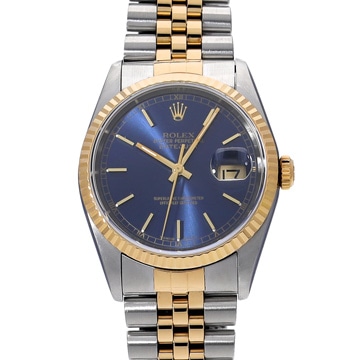 ロレックス デイトジャスト 16233 ブルー メンズ 時計 【中古】【wristwatch】