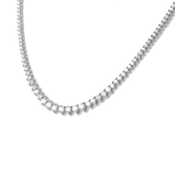 モニッケンダム テニスネックレス 7.16ct シルバー Pt900プラチナ レディース ジュエリー 【中古】【jewelry】