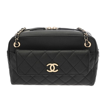 シャネル マトラッセ チェーンショルダー  ブラック AS1368 キャビアスキン レディース バッグ 【中古】【bag】