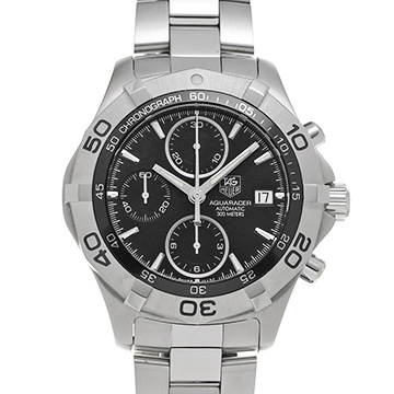 タグ ホイヤー ニューアクアレーサー クロノグラフ  CAF2110.BA0809 ブラック メンズ 時計 【中古】【wristwatch】