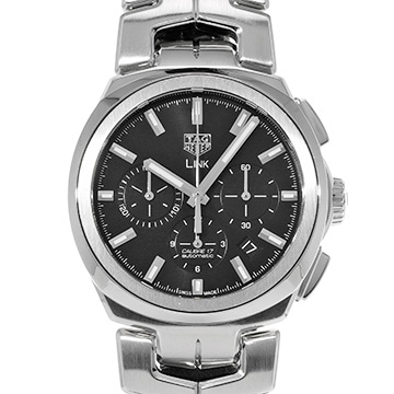 タグ ホイヤー リンク キャリバー17 クロノグラフ CBC2110.BA0603 ブラック メンズ 時計 【中古】【wristwatch】