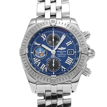 ブライトリング クロノマット エボリューション ブルーインパルス A156CBIPA ブルー/ブラック メンズ 時計 【中古】【wristwatch】