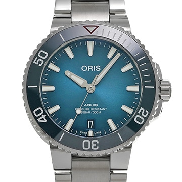 オリス アクイス クリーンオーシャン リミテッドエディション 01 733 7732 4185 ブルー メンズ 時計 【中古】【wristwatch】