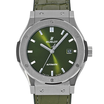 ウブロ クラシックフュージョン チタニウム グリーン 542.NX.8970.LR グリーン メンズ 時計 【未使用】【wristwatch】