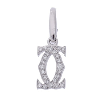 カルティエ 2Cチャーム シルバー K18ホワイトゴールド WG レディース ジュエリー 【中古】【jewelry】