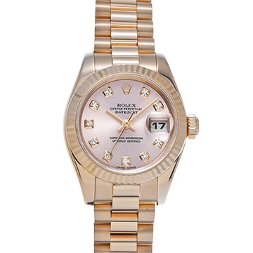 ロレックス デイトジャスト 179175G ピンク/ダイヤモンド レディース 時計 【中古】【wristwatch】