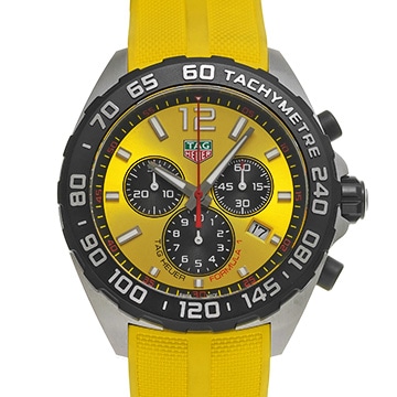 タグ ホイヤー フォーミュラ1 クォーツ クロノグラフ CAZ101AM.FT8054 イエロー/ブラック メンズ 時計 【中古】【wristwatch】