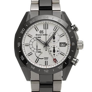 グランドセイコー スポーツコレクション スプリングドライブ クロノグラフ GMT SBGC221 ホワイト メンズ 時計 【中古】【wristwatch】