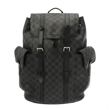 ルイ ヴィトン ダミエグラフィット クリストファー MM ブラック M55699 トレヨンレザー メンズ バッグ 【中古】【bag】