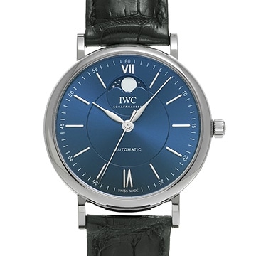 IWC ポートフィノ オートマティック ムーンフェイズ IW459402 ブルー メンズ 時計 【中古】【wristwatch】