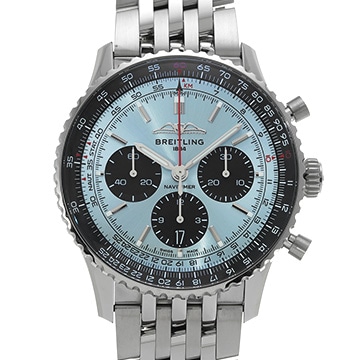 ブライトリング ナビタイマー B01 クロノグラフ 43 AB0138241C1A1 アイスブルー/ブラック メンズ 時計 【中古】【wristwatch】