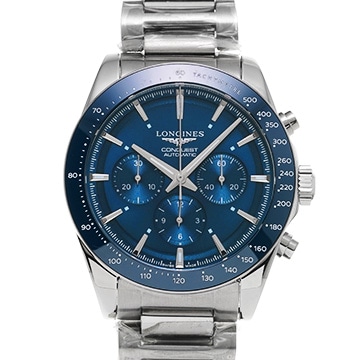 ロンジン コンクエスト クロノグラフ L3.835.4.92.6 ブルー/ブルー メンズ 時計 【中古】【wristwatch】