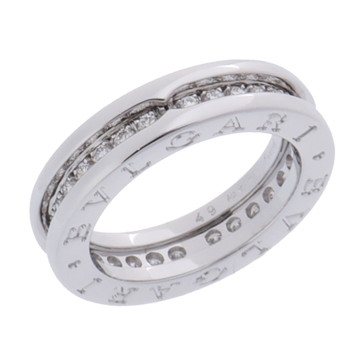 ブルガリ B-ZERO1 リング XS #49 シルバー 355203 K18ホワイトゴールド WG レディース ジュエリー 【中古】【jewelry】