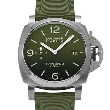 パネライ ルミノールマリーナ eスチール ヴェルデ ズメラルド PAM01356 グリーン メンズ 時計 【中古】【wristwatch】