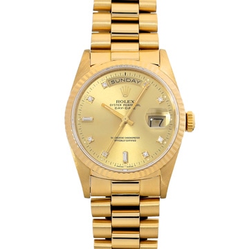 ロレックス デイデイト 18238A シャンパン/ダイヤモンド メンズ 時計 【中古】【wristwatch】