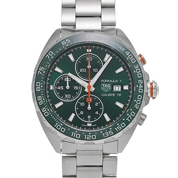 タグ ホイヤー フォーミュラ1 キャリバー16 クロノグラフ CAZ201H.BA0876 グリーン メンズ 時計 【中古】【wristwatch】
