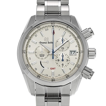 グランドセイコー スポーツコレクション スプリングドライブ クロノグラフ GMT SBGC201 シルバー メンズ 時計 【中古】【wristwatch】