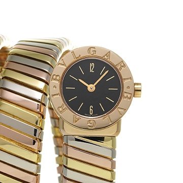ブルガリ ブルガリブルガリ トゥボガス ダブルスパイラル BB191T ブラック レディース 時計 【中古】【wristwatch】
